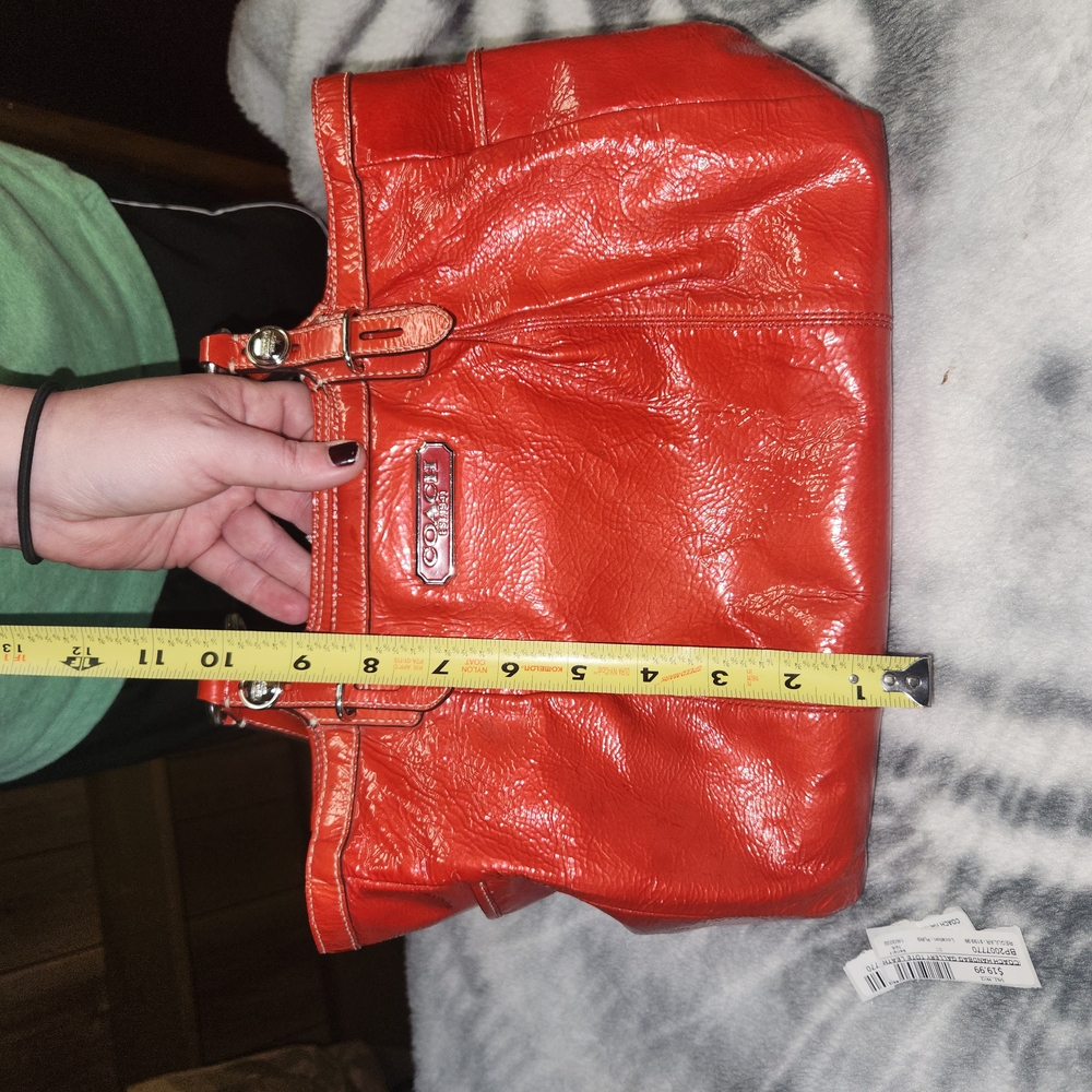 Vintage Coach Patent Leather Tote Bag